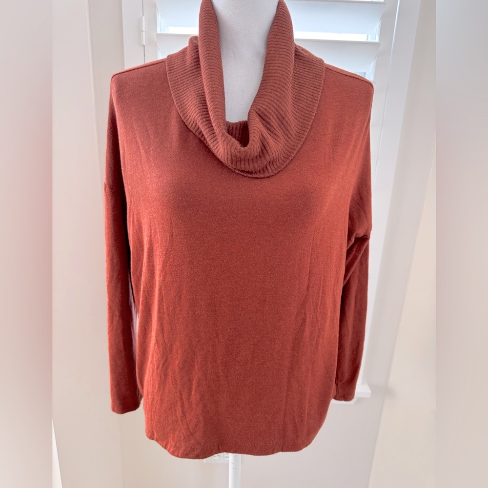 😱Lou & Grey - Cowl Neck Sweater with Relaxed Fit (medium)